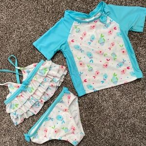 Girls rash guard set